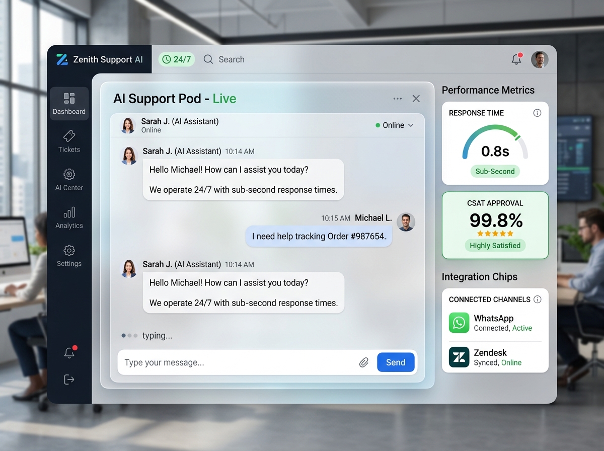 Support AI Customer Care Interface